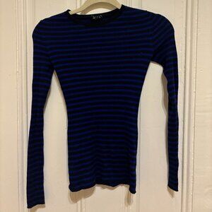 theory 100% wool striped longsleeve